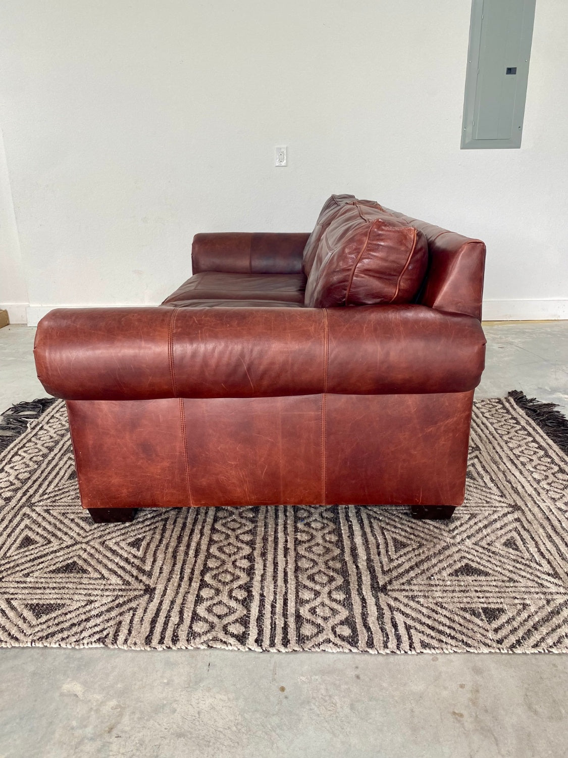 EXTRA DEEP! Bernhardt Top Grain Leather Sofa