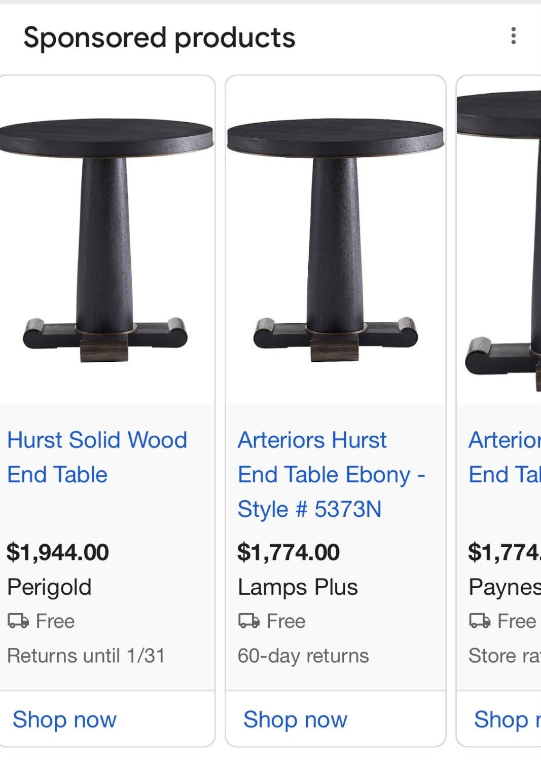 NEW! Arteriors Hurst End Table - Retails for $1700!