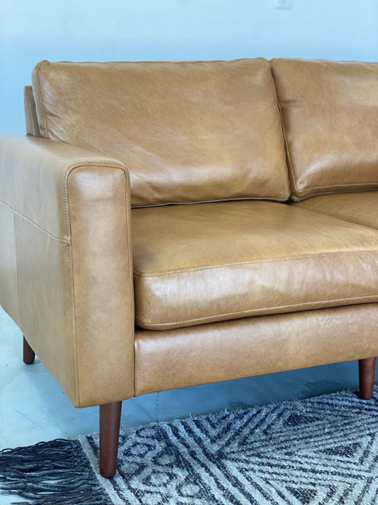 *New - 2 Burrow Nomad MCM Leather Sofas