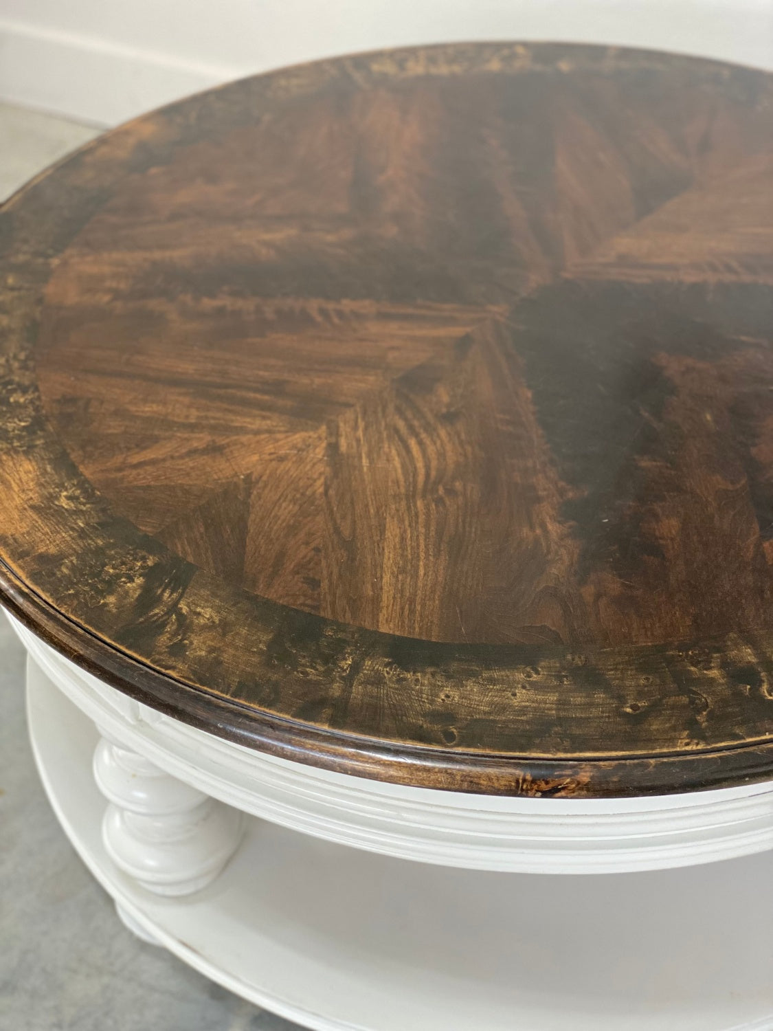 Large Farmhouse Coffee Table 44" Round