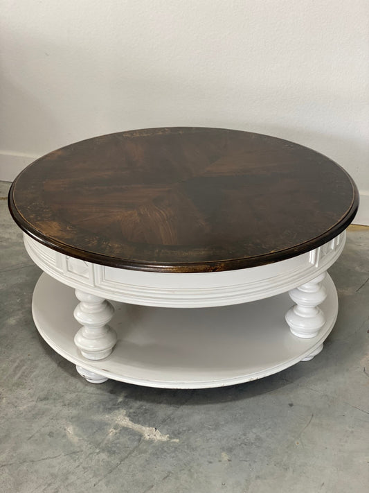 Large Farmhouse Coffee Table 44" Round