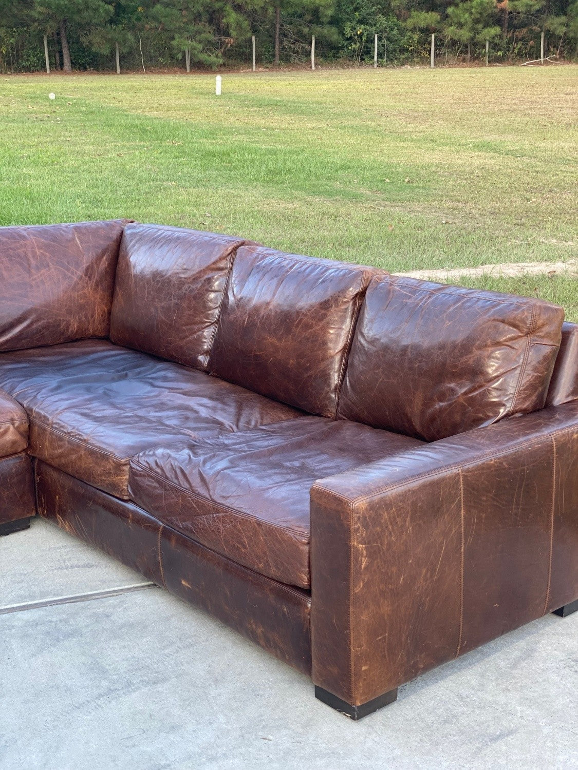 RH Maxwell Sectional Italian Brompton Coco