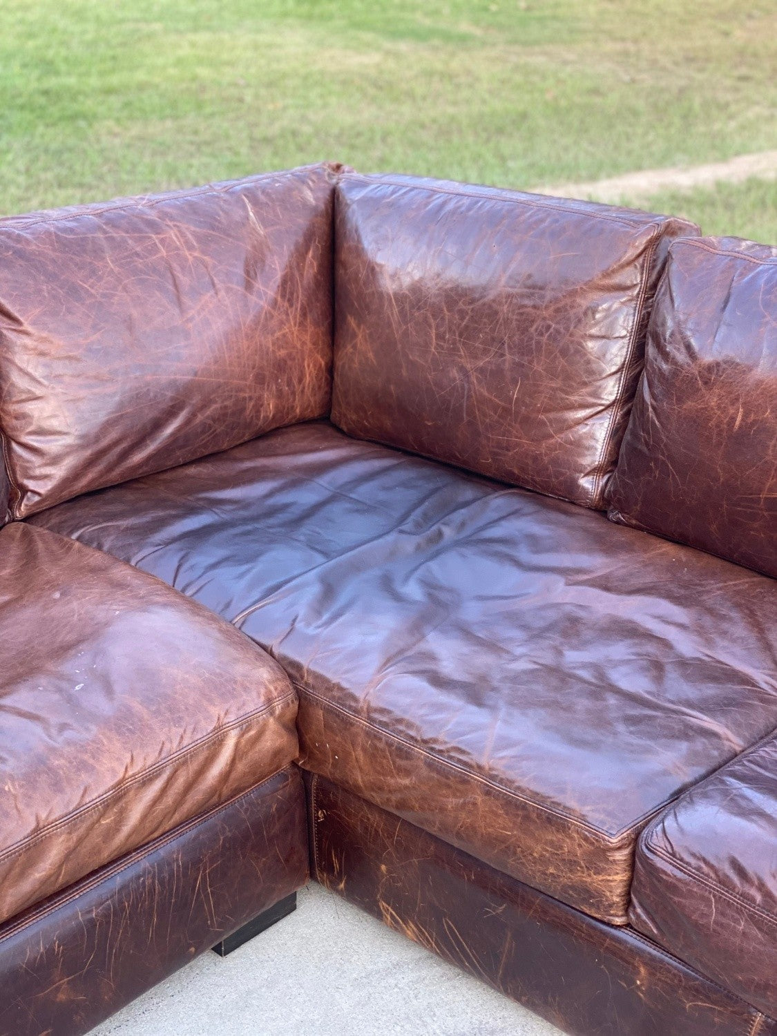 RH Maxwell Sectional Italian Brompton Coco