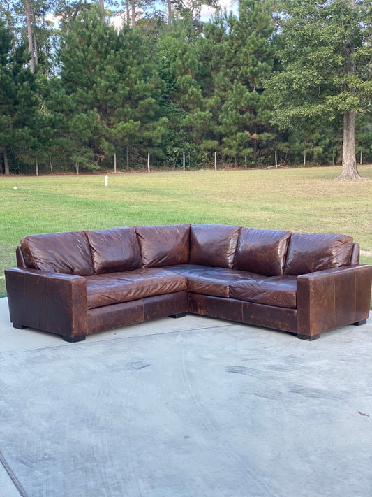 RH Maxwell Sectional Italian Brompton Coco