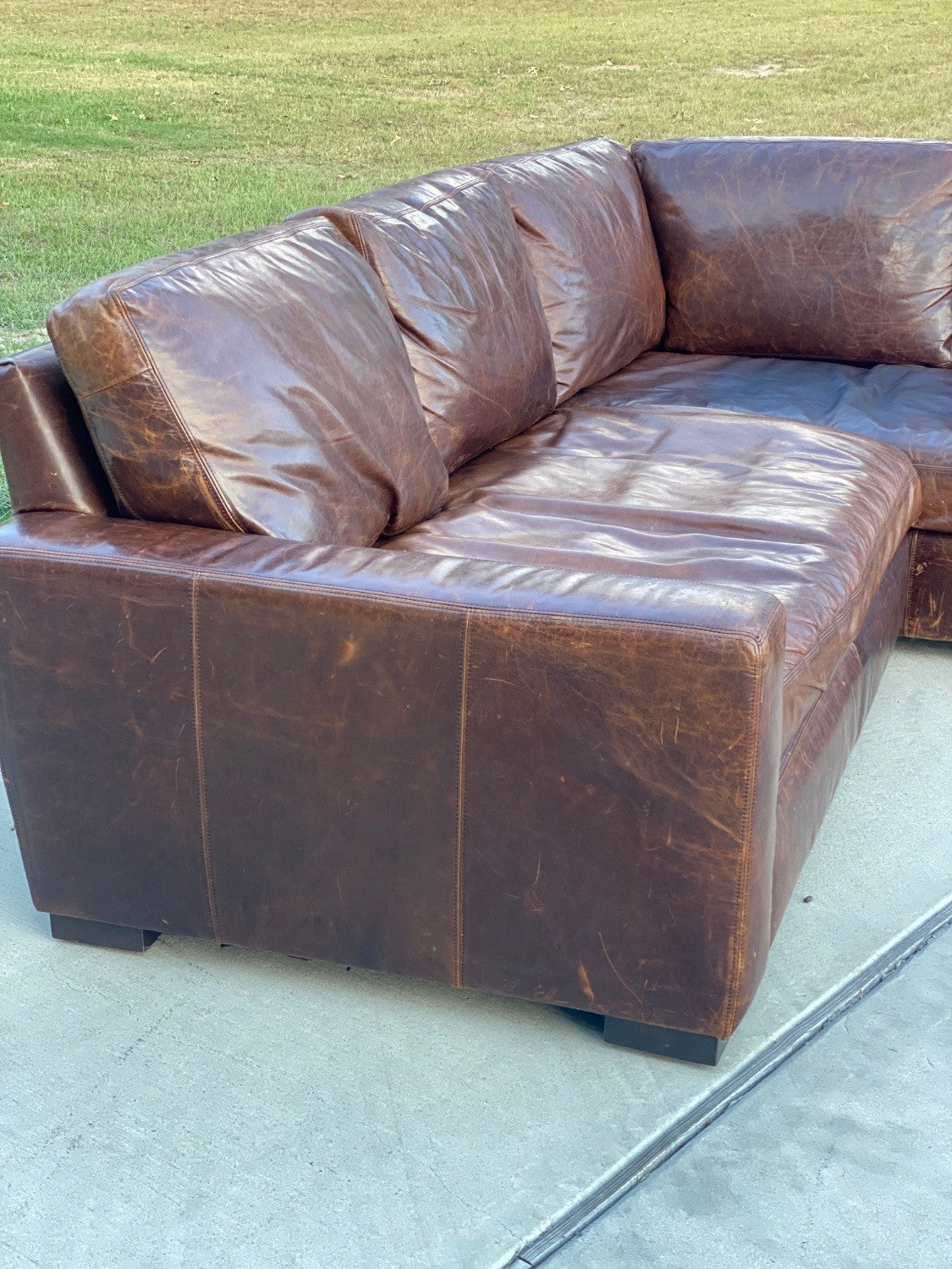 RH Maxwell Sectional Italian Brompton Coco