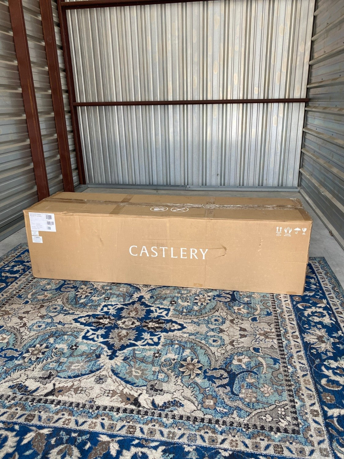 New! Castlery Harper Curved MCM TV Stand 78"