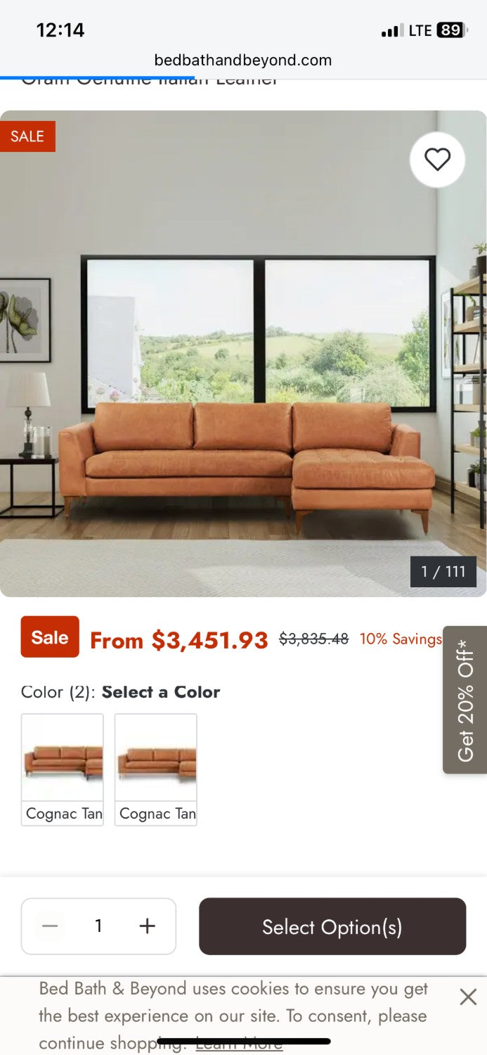 *New* Poly & Bark Calle Leather Sectional MCM