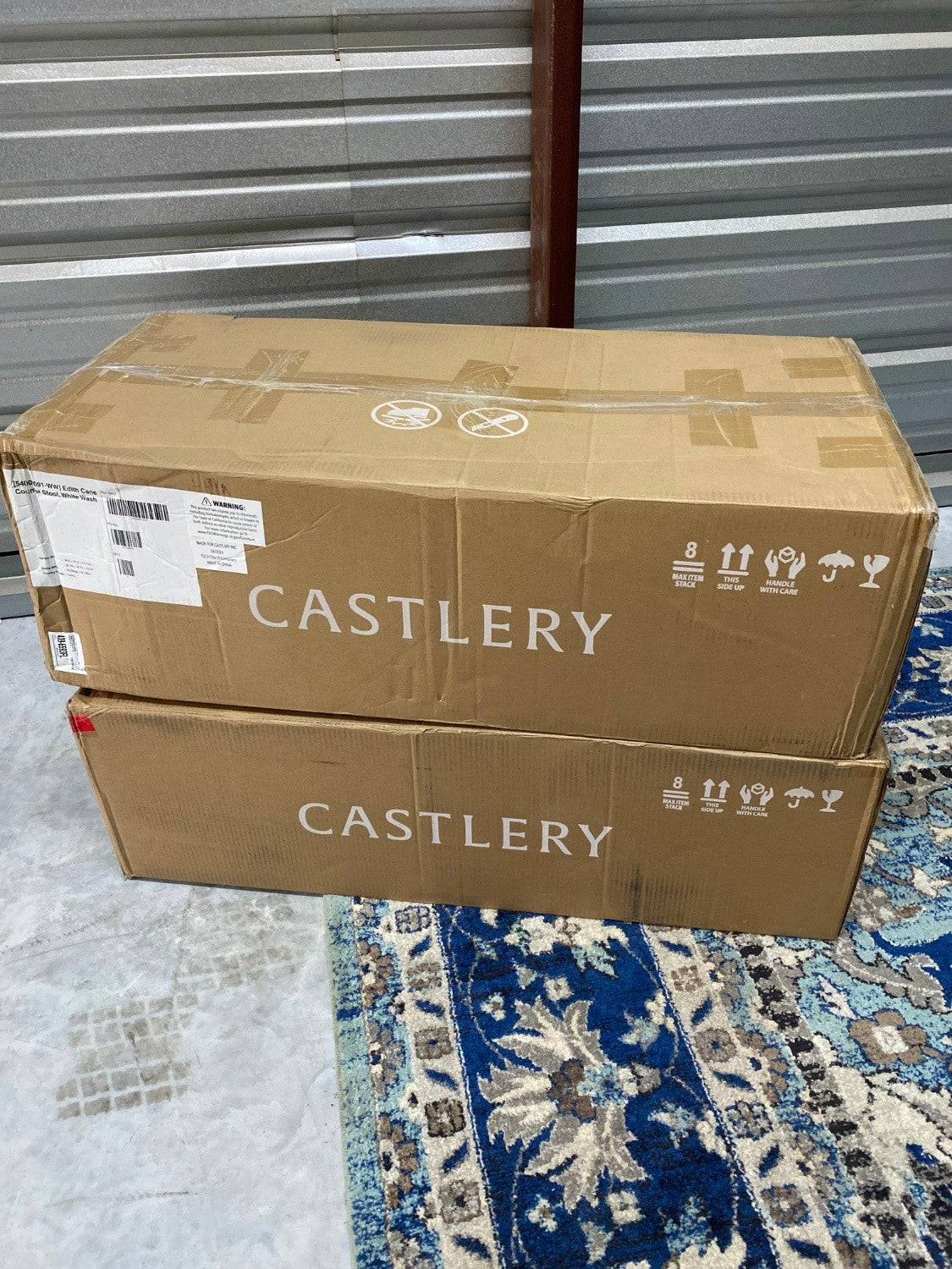 New in the Box! (4) Castlery Edith Cane Counter Stools