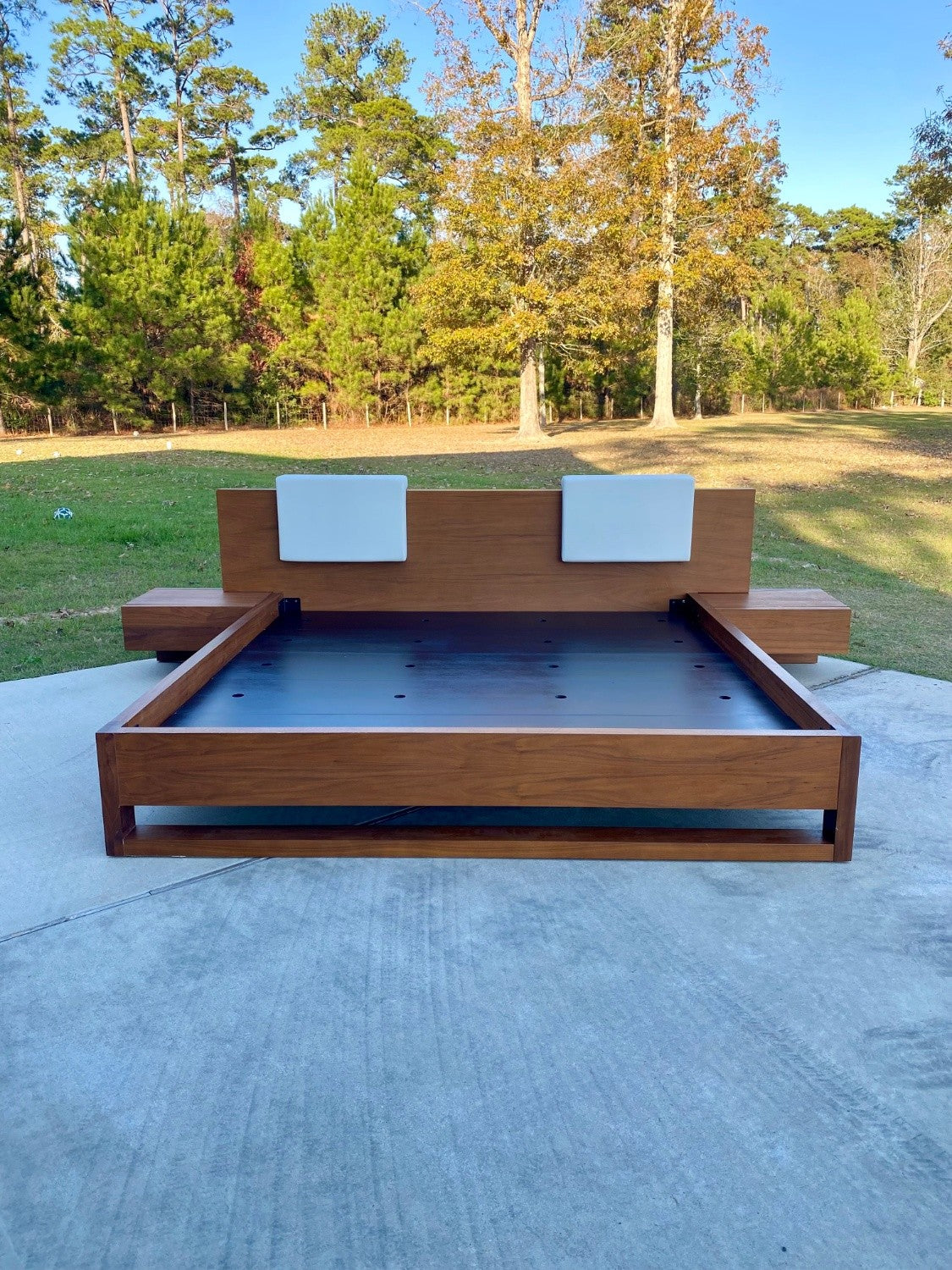 Modloft Monroe King Bed in Walnut - Customer Return - Scratch and Dent