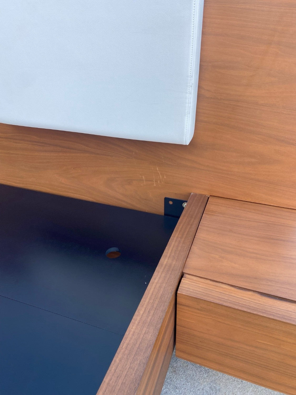 Modloft Monroe King Bed in Walnut - Customer Return - Scratch and Dent