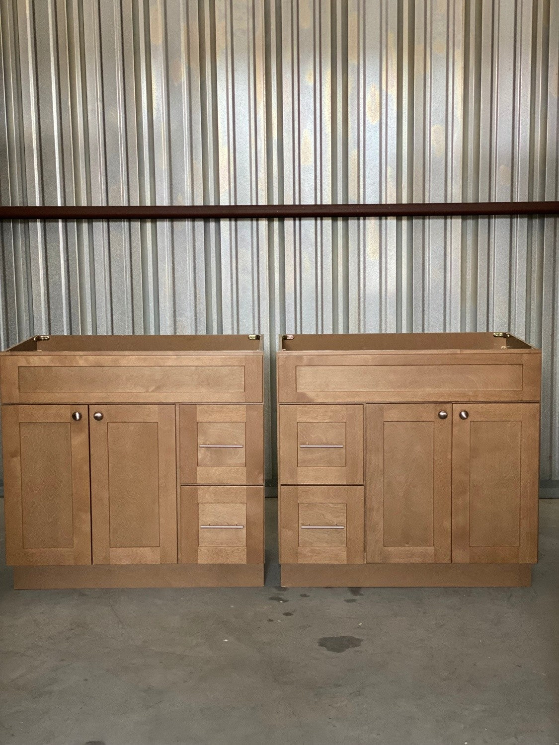 *New -  Pair of Solid Wood Shaker Style 36" Vanity Cabinets