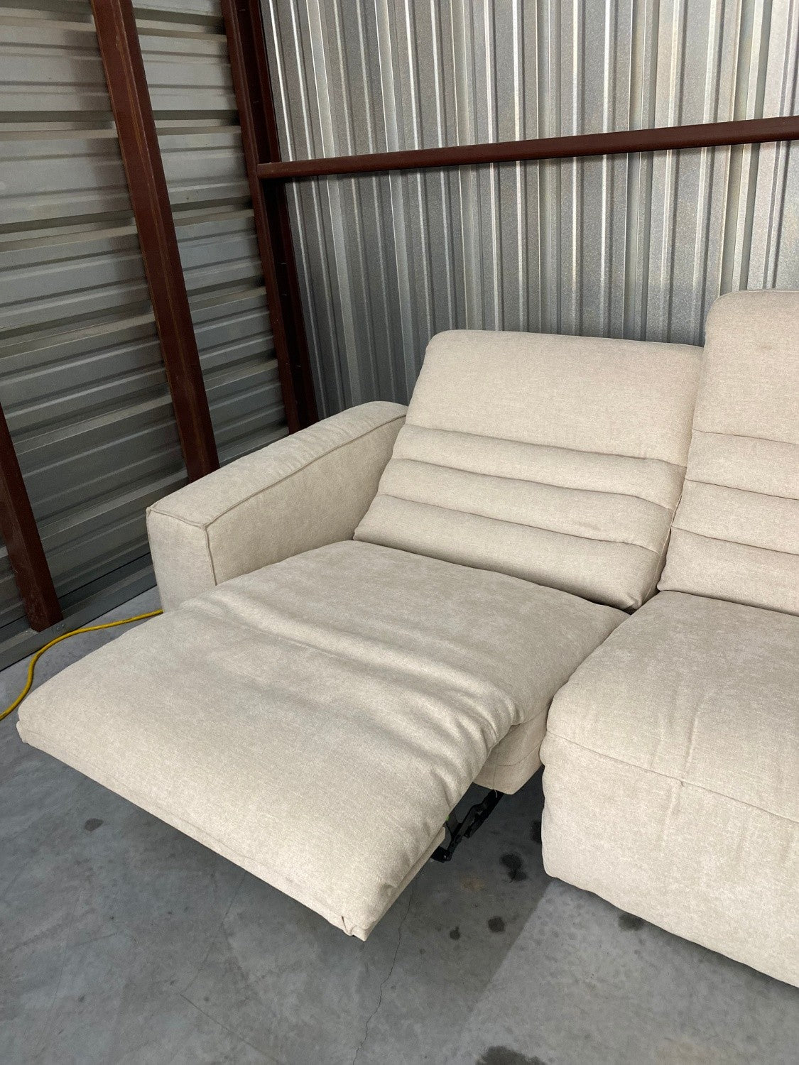 Hokku Designs Power Reclining Linen Sofa - Retails for $1700!