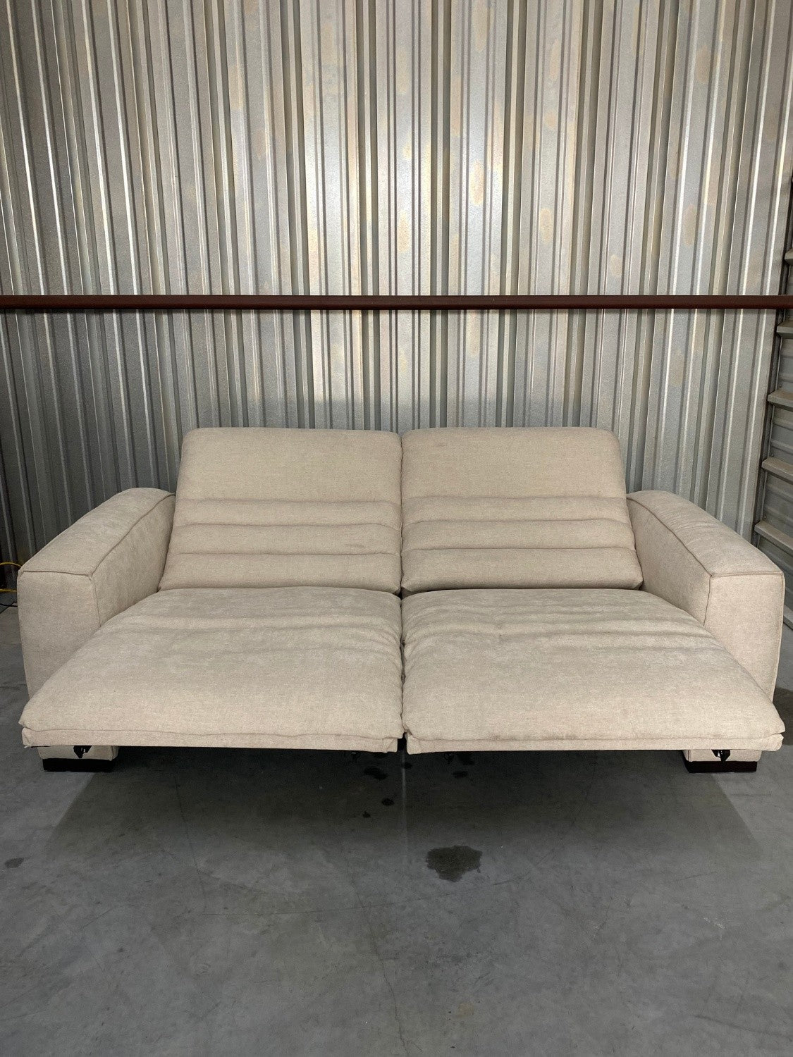 Hokku Designs Power Reclining Linen Sofa - Retails for $1700!