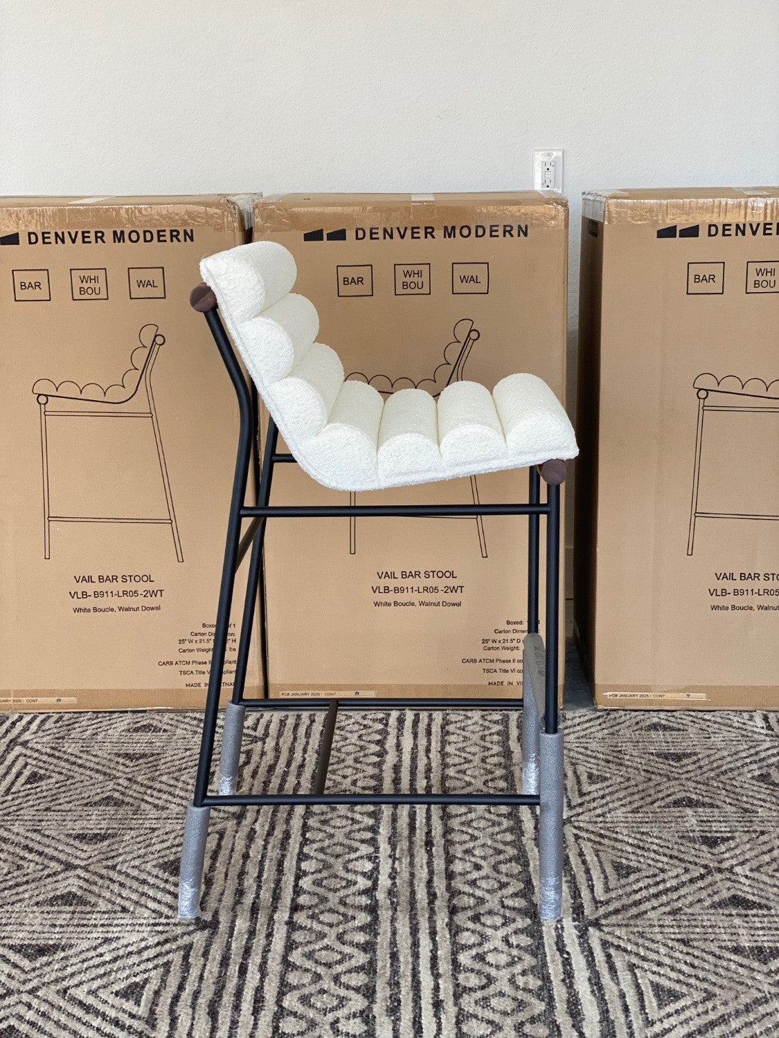 *New (4) Denver Modern Vail Barstools