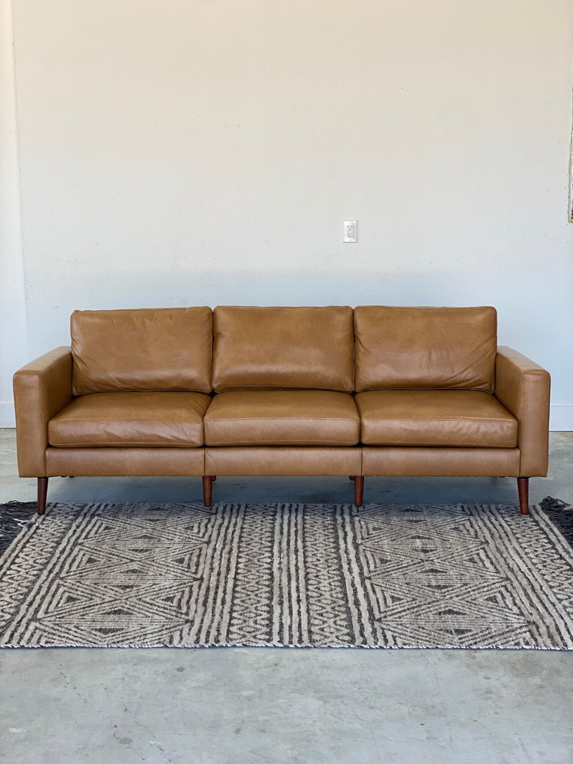 *New - 2 Burrow Nomad MCM Leather Sofas
