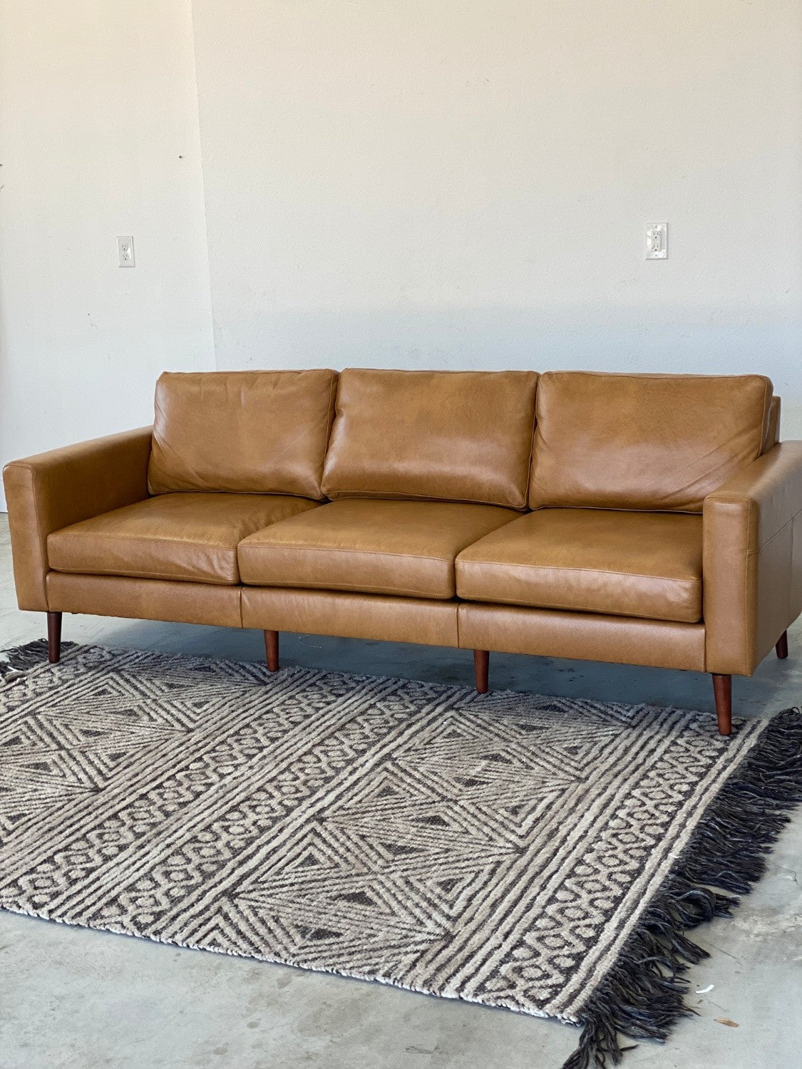 *New - 2 Burrow Nomad MCM Leather Sofas