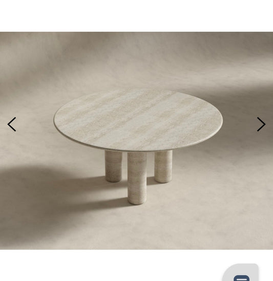 *New - Rove Concepts Maximus Travertine Dining Table - Retails for $4350 NEW!