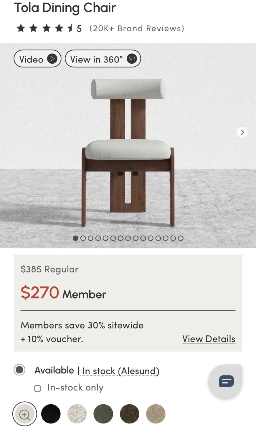 *New - (6) Rove Concepts Tola Dining Chairs