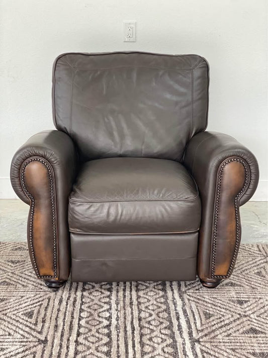All Leather Club Chair/Recliner