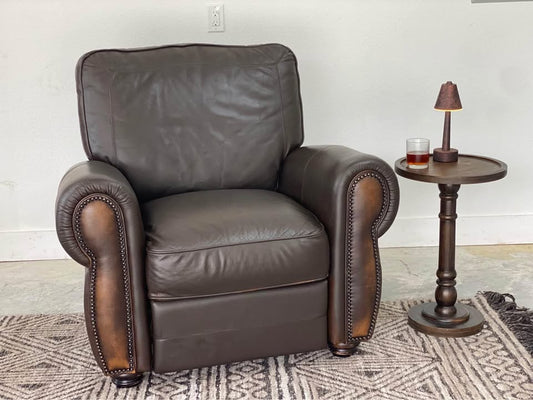 All Leather Club Chair/Recliner