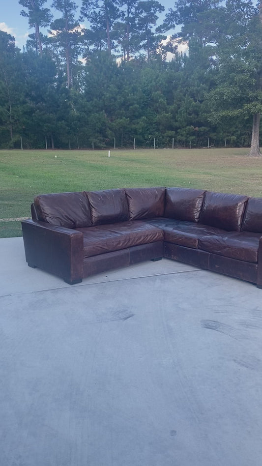 RH Maxwell Sectional Italian Brompton Coco