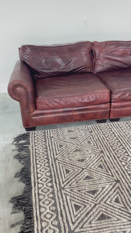 EXTRA DEEP! Bernhardt Top Grain Leather Sofa